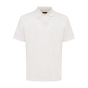 Corneliani Vit kortärmad V-ringad polo White, Herr