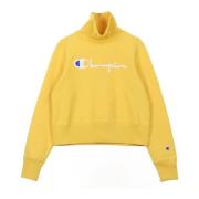 Champion Gul Turtle Neck Sweatshirt för Kvinnor Yellow, Dam