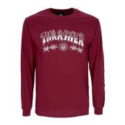 Thrasher Taggtråd Långärmad Tee Maroon Brown, Herr