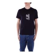 C.p. Company Logo Front T-shirt Elevate Casual Style Blue, Herr