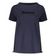 Herno Dragsko Hem Bomull T-shirt Blue, Dam