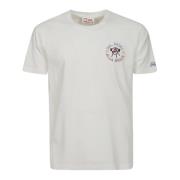 MC2 Saint Barth Vit Bomull T-shirt med Brösttryck White, Herr