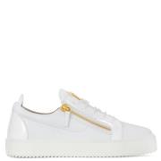 Giuseppe Zanotti Vit Läder Sneaker med Sidoficka White, Herr