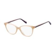 Pierre Cardin Beige Acetatramglasögon med Naken Skiva Beige, Dam