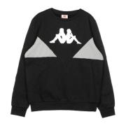 Kappa Herr Crewneck Sweatshirt i Svart/Grå/Vit Black, Herr