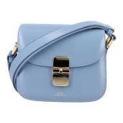 A.p.c. Grace Mini Läder Väska Blue, Dam