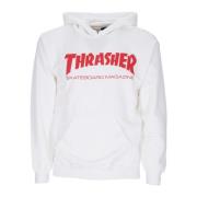 Thrasher Vit/Röd Skatemag Huvtröja White, Herr