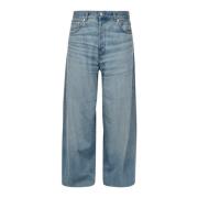 Haikure Hög Midja Blå Straight Leg Jeans Blue, Dam