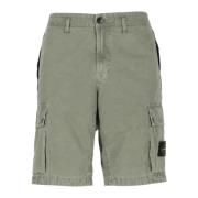 Stone Island Gröna Bermuda Shorts med Fickor Green, Herr