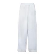 Fabiana Filippi Vit Bomull Elastisk Midjabyxor White, Dam