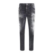 Dsquared2 Vintage Skater Jeans med läderpatch Black, Herr