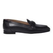 Baldinini Black calfskin loafer Black, Dam