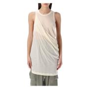 Rick Owens Elegant Bomullstank Topwear Beige, Dam