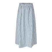 Lollys Laundry Randig Maxi Kjol Elegant och Avslappnad Blue, Dam