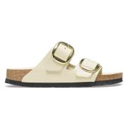 Birkenstock Elegant Beige Sandaler med Stor Spänne Beige, Dam