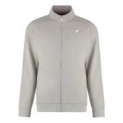 K-Way Bomullshoodie med frontlogo-patch Beige, Herr