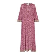 Lollys Laundry Boho Dream Maxi Klänning Rosa Pink, Dam