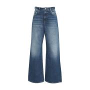 Icon Denim Blå Wide Leg Jeans 'Debby' Blue, Dam