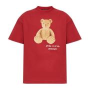 Palm Angels T-shirt med tryck Red, Herr