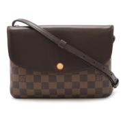 Louis Vuitton Vintage Pre-owned Canvas crossbodyvskor Brown, Dam