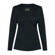 Emporio Armani Blazer med dubbel slits bak Blue, Dam