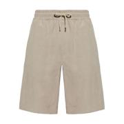 Giorgio Armani Linneshorts Gray, Herr