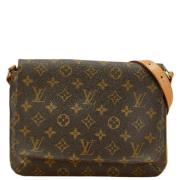 Louis Vuitton Vintage Pre-owned Canvas crossbodyvskor Brown, Dam