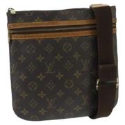 Louis Vuitton Vintage Pre-owned Canvas axelremsvskor Brown, Dam