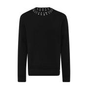 Givenchy Hoop Neckline Wool Jumper Black, Herr