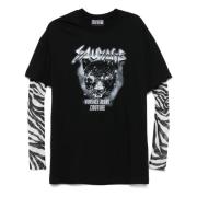 Versace Jeans Couture Svart Panther T-Shirt Black, Dam