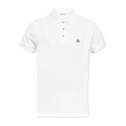 Moncler Bomullspolo med logopatch White, Herr