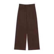 MM6 Maison Margiela Utställda byxor i chokladbrun Brown, Dam