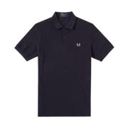 Fred Perry Slim Fit Plain Polo Navy Blue, Herr