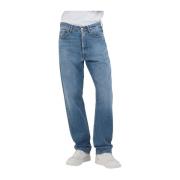 Replay Straight Cut Denim Jeans Blue, Herr