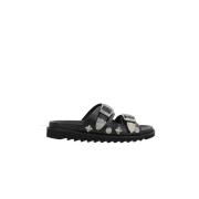 Toga Pulla Svarta Studded Platta Sandaler Black, Dam