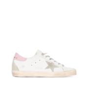 Golden Goose Läder Överdel Mocka Stjärna Kräm Sula Pink, Dam