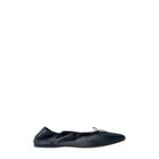 The Row Satin Bow Ballerina Pumps Black, Dam