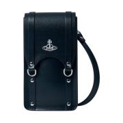 Vivienne Westwood Crossbody-väska i slätt läder med logotyp Black, Her...