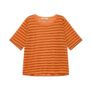 Maliparmi Sommar Linne T-Shirt Orange, Dam