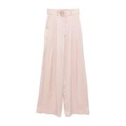 Zimmermann Beige Silke Palazzo Byxor Pink, Dam