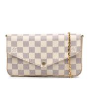 Louis Vuitton Vintage Pre-owned Canvas crossbodyvskor White, Dam