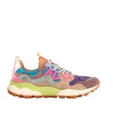 Flower Mountain Suede/Nylon Dam Sneakers Multicolor, Dam