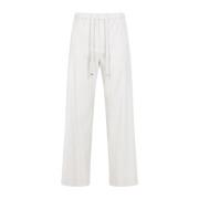 Max Mara Neutral Linneblandade Byxor White, Dam