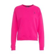 Polo Ralph Lauren Rosa Sweatshirt med Logobroderi Pink, Dam