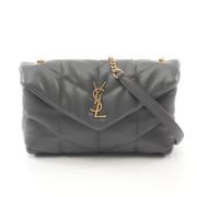 Yves Saint Laurent Vintage Pre-owned Laeder axelremsvskor Gray, Dam