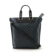 Louis Vuitton Vintage Pre-owned Canvas axelremsvskor Blue, Dam