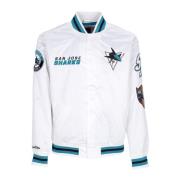 Mitchell & Ness NHL Hometown LW Satin Bomber Jacket White, Herr