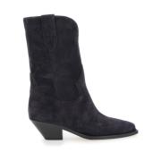 Isabel Marant Svarta Cowboy Slip-On Stövlar med Kubansk Klack Black, D...