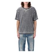 Diesel Sliten Burnout T-shirt Grå Ss25 Gray, Herr