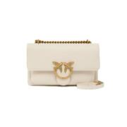 PINKO Love One Soft Cross Body Väska Beige, Dam